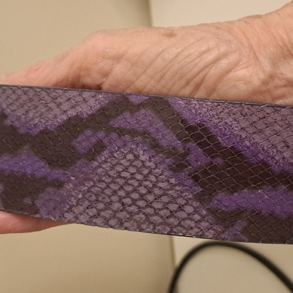 W. Kleinberg Gorgeous Purple Embossed Python Belt… - image 5